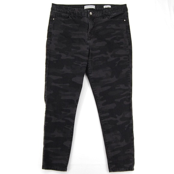 Social Standard By Sanctuary Denim - Social Standard By Sanctuary Jeans‎ Womens 14 Black Camo Skinny Ankle Stretch